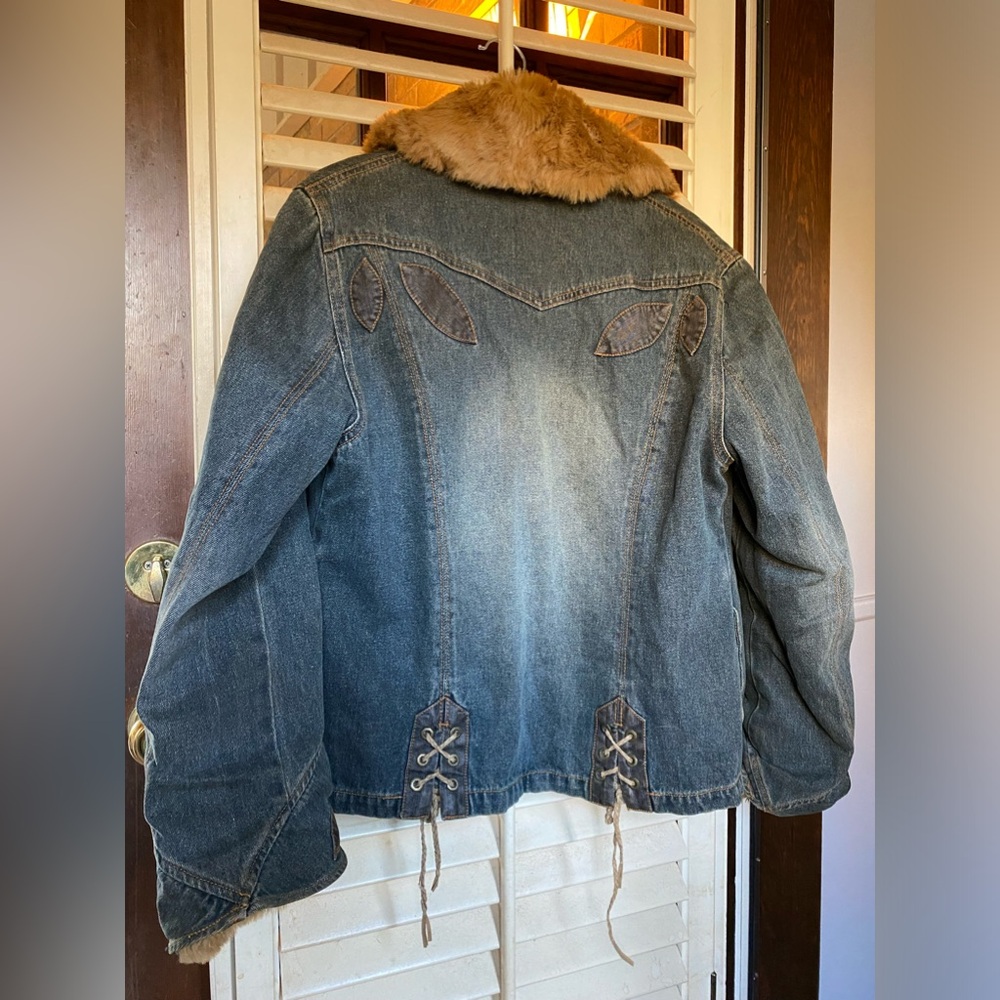 Vintage Fur/Denim Jacket